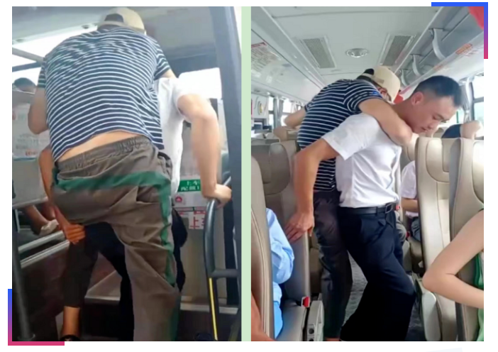 吉安长运:“小伙子,我来背你上车!”